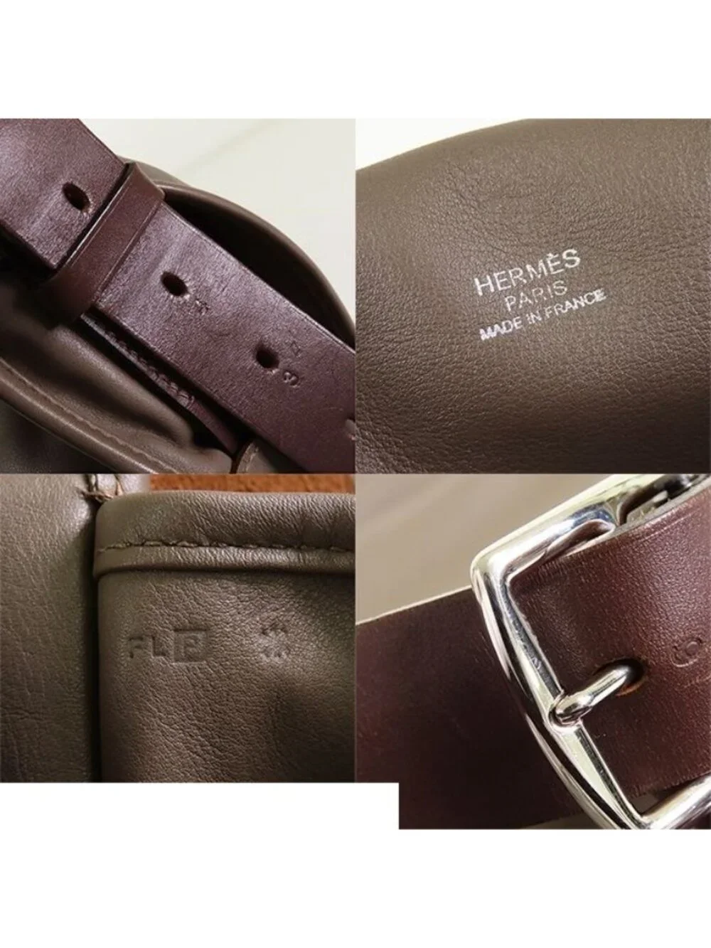 Hermes Barda 43 Gray Silver Sikkim Messengerbag Shoulder Bag